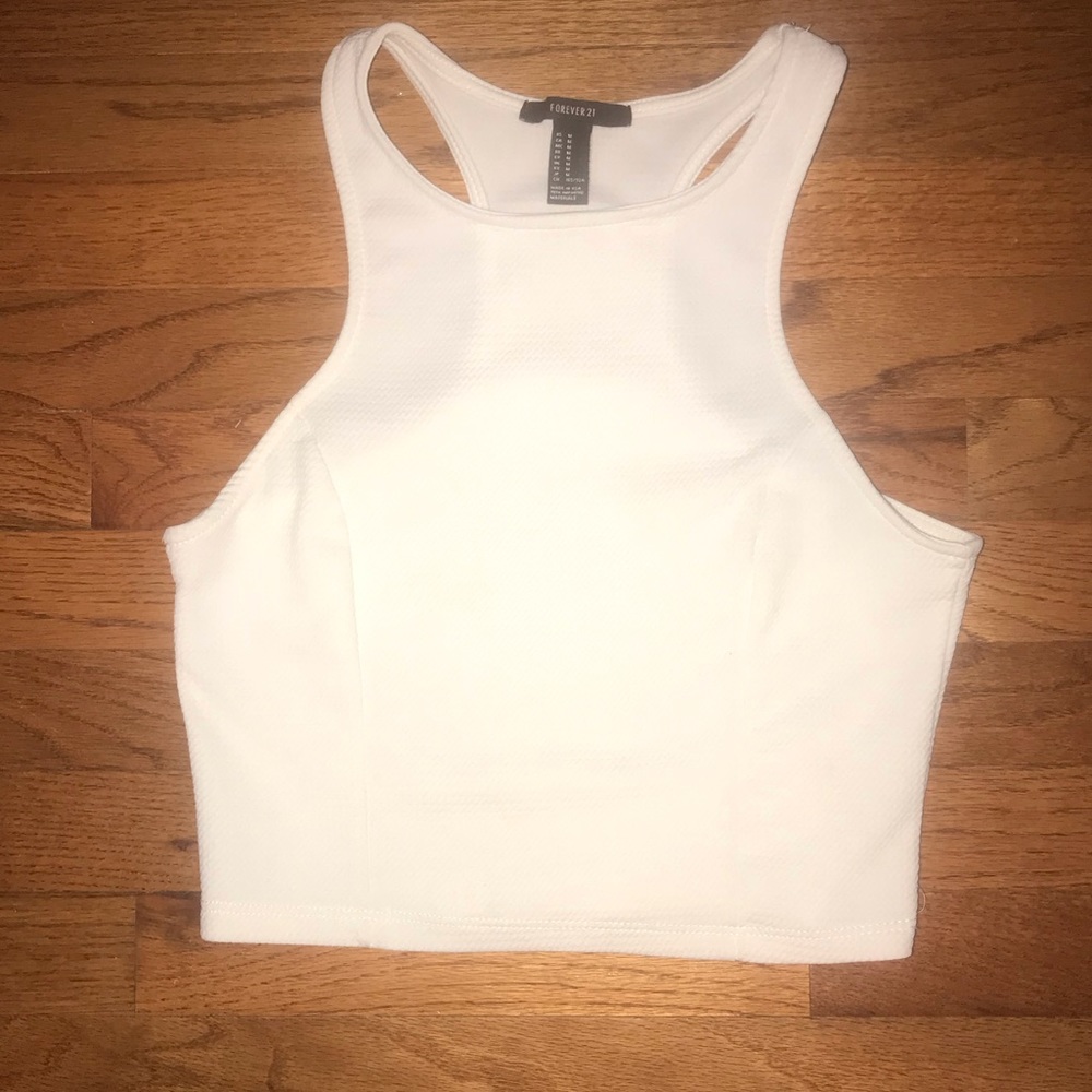 White halter top